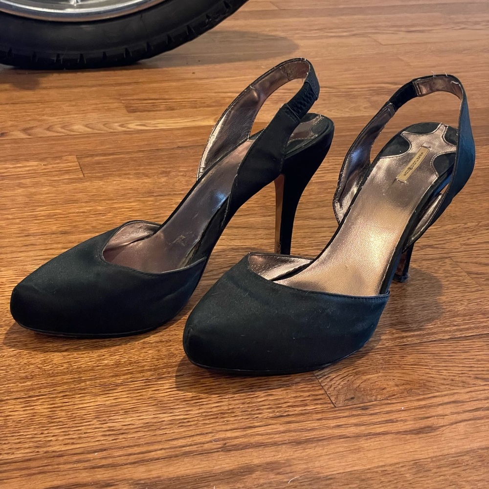 Max Studio Satin Sling Back D’Orsay Pumps